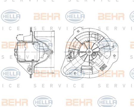 Behr-Hella 8EW 009 157-591 Fan assy - heater motor 8EW009157591