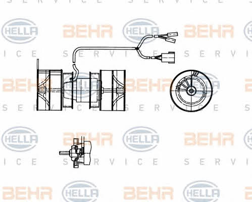 Behr-Hella 8EW 009 157-741 Fan assy - heater motor 8EW009157741