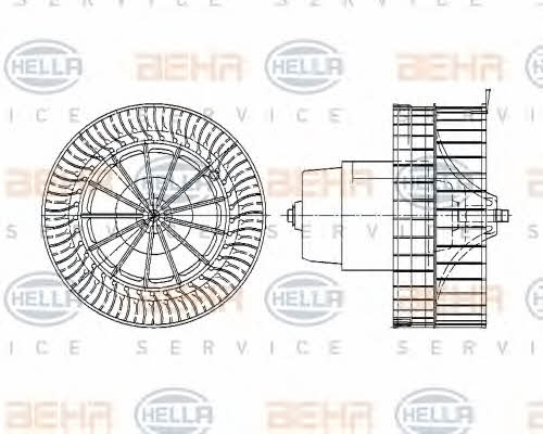 Fan assy - heater motor Behr-Hella 8EW 009 159-311