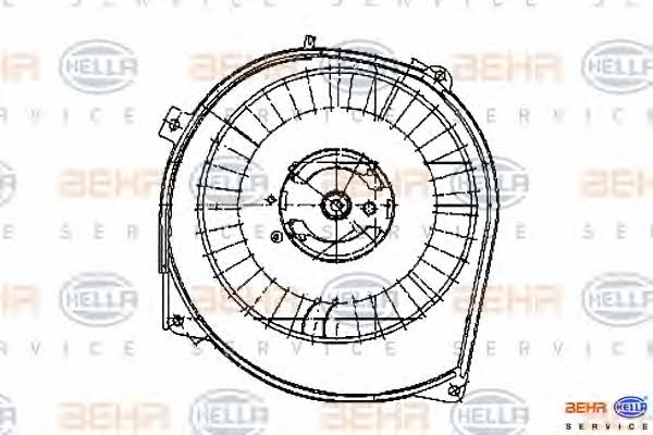 Fan assy - heater motor Behr-Hella 8EW 009 159-321