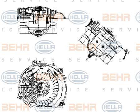 Behr-Hella 8EW 009 159-331 Fan assy - heater motor 8EW009159331