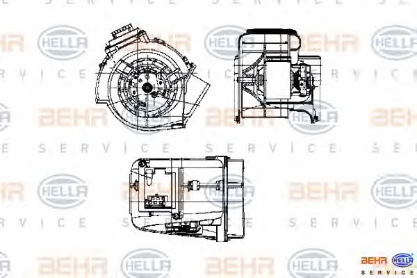 Behr-Hella 8EW 009 159-371 Fan assy - heater motor 8EW009159371