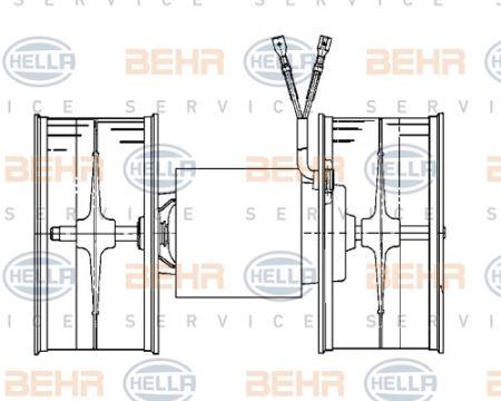 Behr-Hella 8EW 009 159-711 Fan assy - heater motor 8EW009159711