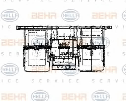 Behr-Hella 8EW 009 160-721 Fan assy - heater motor 8EW009160721