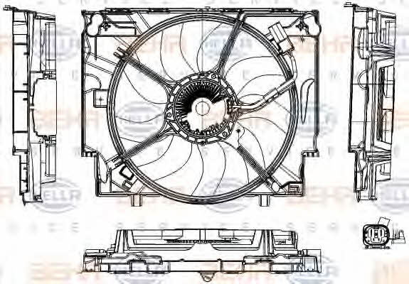 Behr-Hella 8EW 351 040-711 Hub, engine cooling fan wheel 8EW351040711
