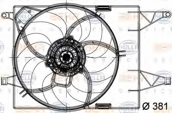 Behr-Hella 8EW 351 041-031 Hub, engine cooling fan wheel 8EW351041031