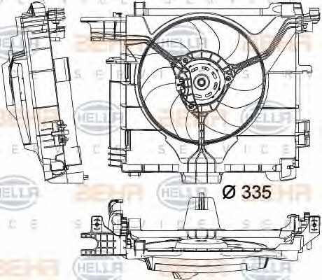 Behr-Hella 8EW 351 041-181 Hub, engine cooling fan wheel 8EW351041181