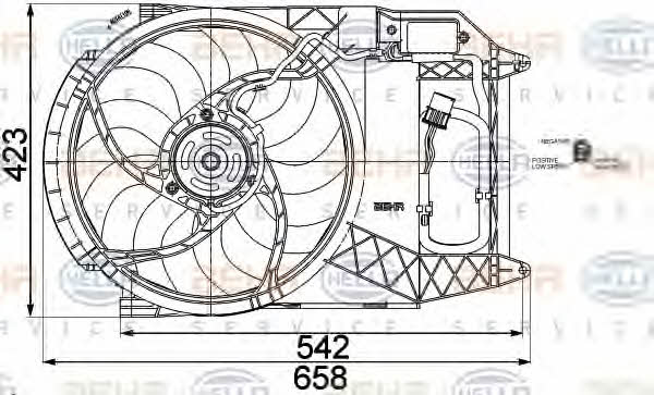 Behr-Hella 8EW 351 041-291 Hub, engine cooling fan wheel 8EW351041291