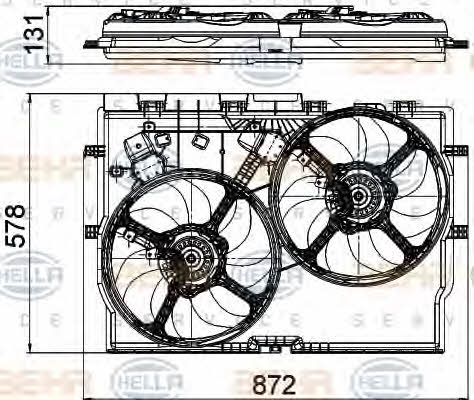 Behr-Hella 8EW 351 041-441 Hub, engine cooling fan wheel 8EW351041441
