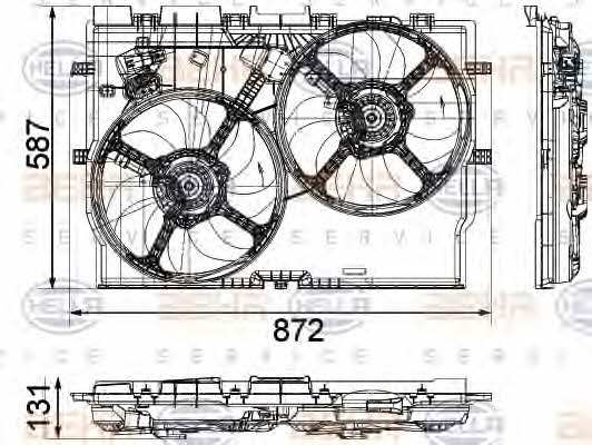 Behr-Hella 8EW 351 041-451 Hub, engine cooling fan wheel 8EW351041451