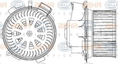 Behr-Hella 8EW 351 041-521 Fan assy - heater motor 8EW351041521