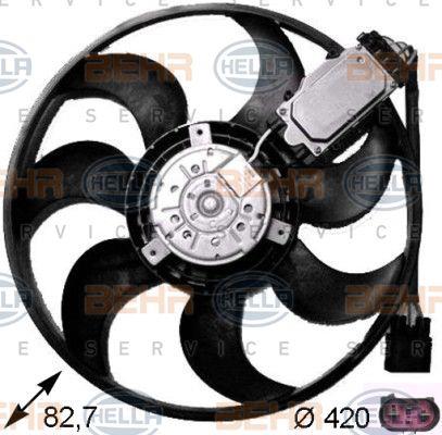 Behr-Hella 8EW 351 043-231 Hub, engine cooling fan wheel 8EW351043231