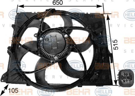 Behr-Hella 8EW 351 043-251 Hub, engine cooling fan wheel 8EW351043251