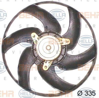 Behr-Hella 8EW 351 043-651 Hub, engine cooling fan wheel 8EW351043651