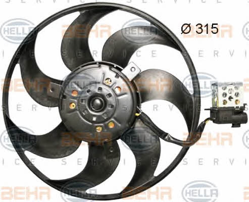 Behr-Hella 8EW 351 044-061 Hub, engine cooling fan wheel 8EW351044061