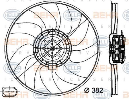 Behr-Hella 8EW 351 044-351 Hub, engine cooling fan wheel 8EW351044351