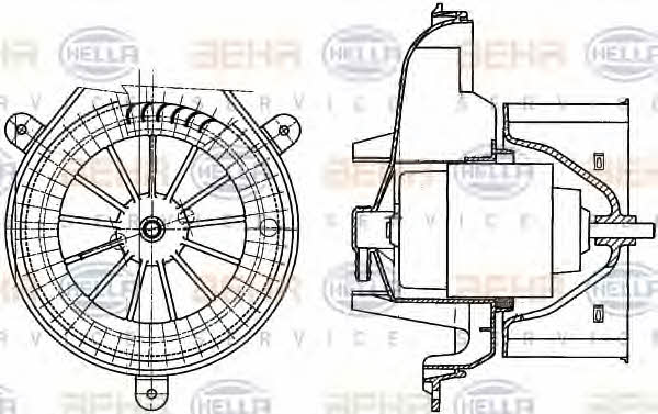 Behr-Hella 8EW 351 303-321 Fan assy - heater motor 8EW351303321