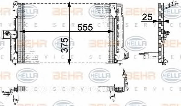 Behr-Hella 8FC 351 036-021 Cooler Module 8FC351036021