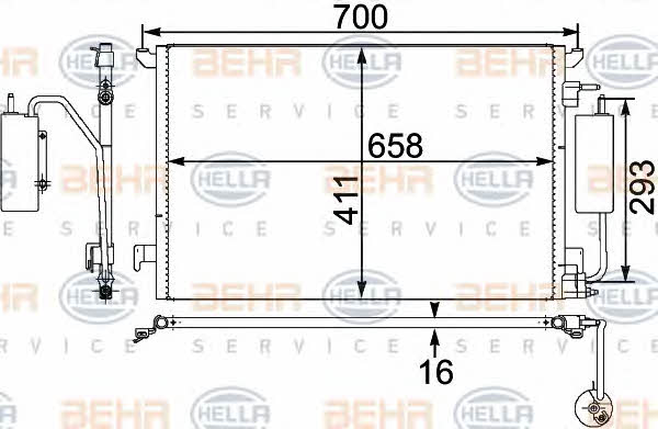 Behr-Hella 8FC 351 302-591 Cooler Module 8FC351302591