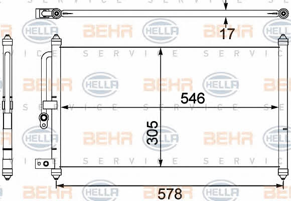 Behr-Hella 8FC 351 304-091 Cooler Module 8FC351304091
