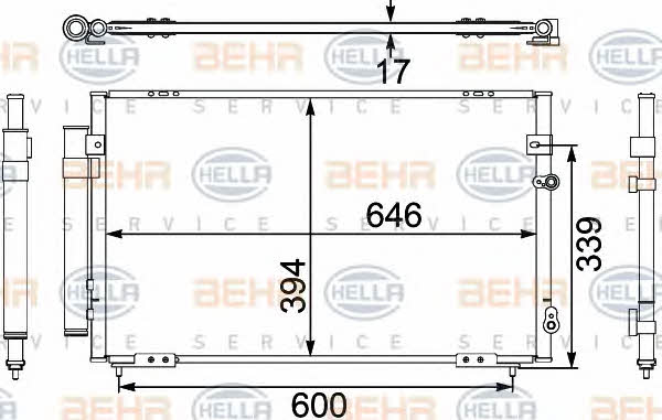 Behr-Hella 8FC 351 304-101 Cooler Module 8FC351304101