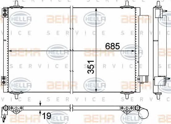 Cooler Module Behr-Hella 8FC 351 309-411