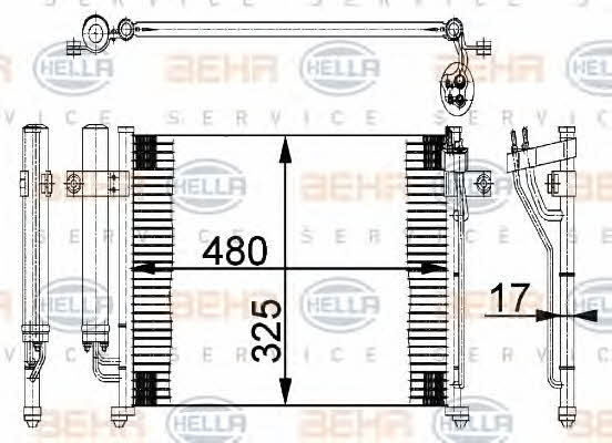 AC Condenser Behr-Hella 8FC 351 318-071
