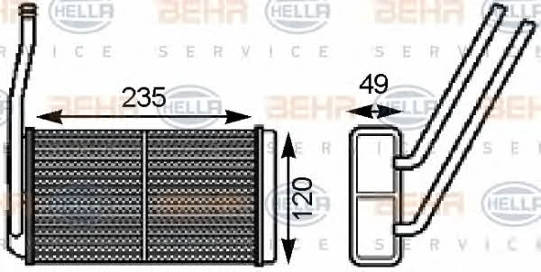 Behr-Hella 8FH 351 000-161 Heat exchanger, interior heating 8FH351000161