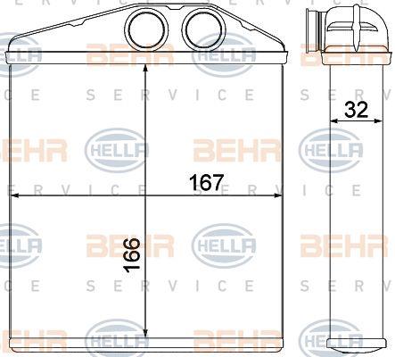 Behr-Hella 8FH 351 000-501 Heat exchanger, interior heating 8FH351000501