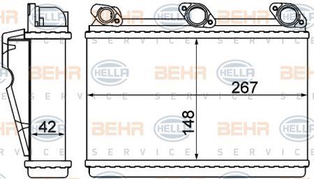 Behr-Hella 8FH 351 000-521 Heat exchanger, interior heating 8FH351000521