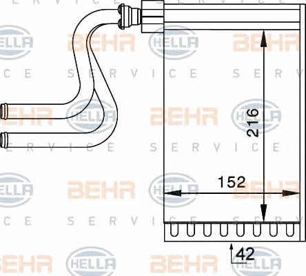 Behr-Hella 8FH 351 024-261 Heat exchanger, interior heating 8FH351024261