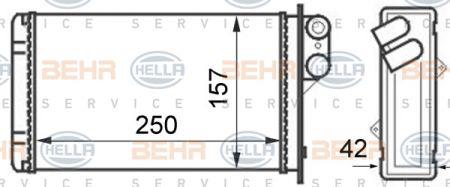 Behr-Hella 8FH 351 024-291 Heat exchanger, interior heating 8FH351024291