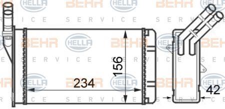 Behr-Hella 8FH 351 024-301 Heat exchanger, interior heating 8FH351024301