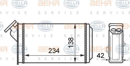 Behr-Hella 8FH 351 024-321 Heat exchanger, interior heating 8FH351024321