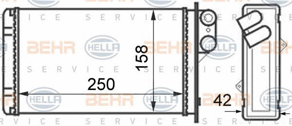 Behr-Hella 8FH 351 024-331 Heat exchanger, interior heating 8FH351024331