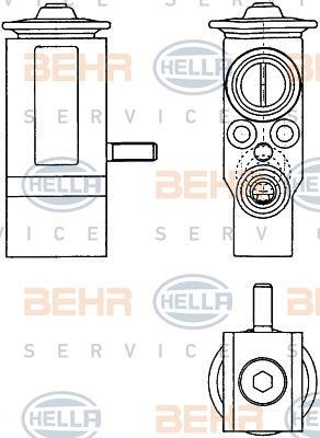 Behr-Hella 8UW 351 303-381 Air conditioner expansion valve 8UW351303381