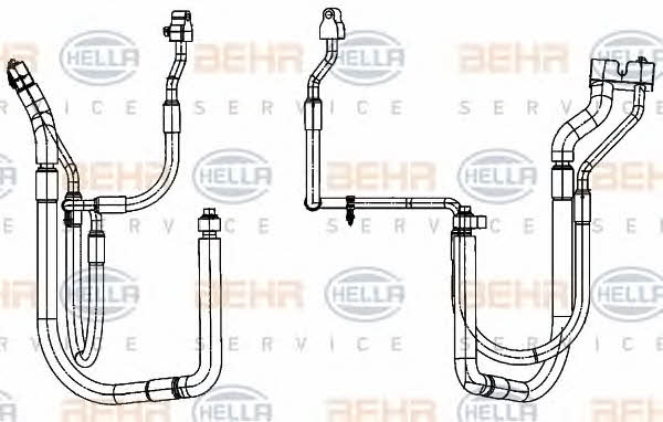 Coolant pipe Behr-Hella 9GS 351 338-301
