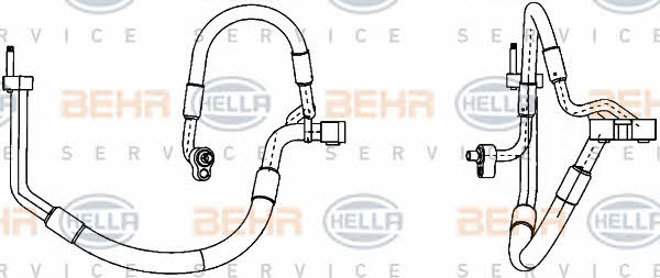 Behr-Hella 9GS 351 338-421 Coolant pipe 9GS351338421