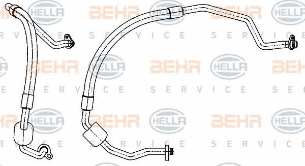 Behr-Hella 9GS 351 338-521 Coolant pipe 9GS351338521