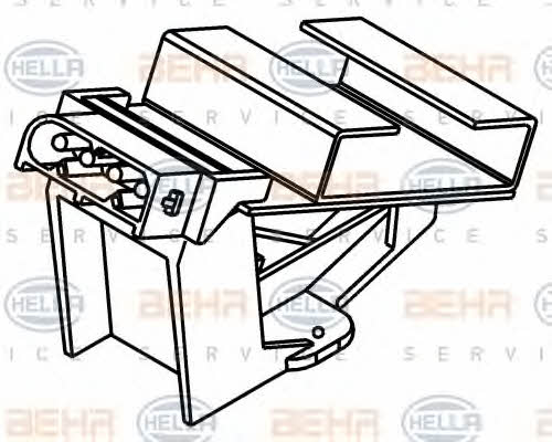 Behr-Hella 9ML 351 332-011 Fan motor resistor 9ML351332011