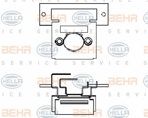 Behr-Hella 9ML 351 332-061 Fan motor resistor 9ML351332061
