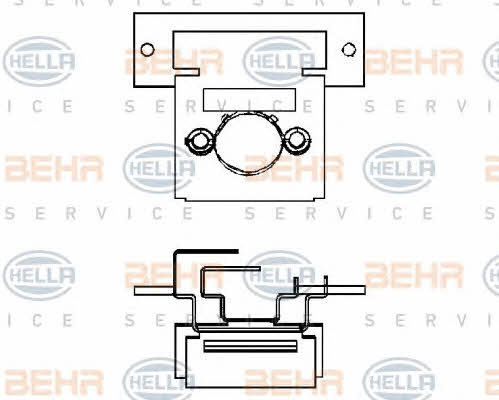 Behr-Hella 9ML 351 332-071 Fan motor resistor 9ML351332071