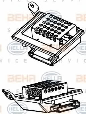 Behr-Hella 9ML 351 332-201 Fan motor resistor 9ML351332201