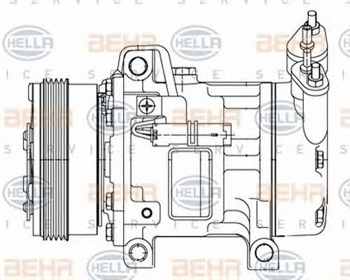 Behr-Hella 8FK 351 316-051 Compressor, air conditioning 8FK351316051