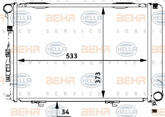 Behr-Hella 8MK 376 710-651 Radiator, engine cooling 8MK376710651