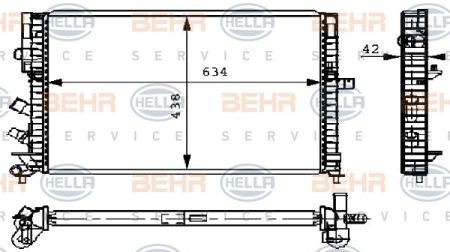 Behr-Hella 8MK 376 711-211 Radiator, engine cooling 8MK376711211