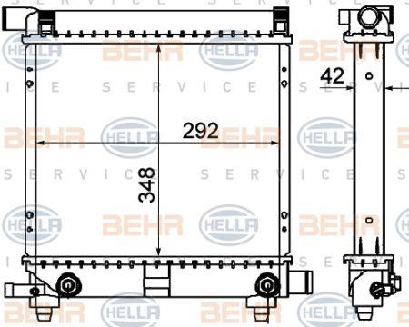 Behr-Hella 8MK 376 711-314 Radiator, engine cooling 8MK376711314