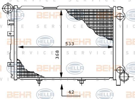 Behr-Hella 8MK 376 711-351 Radiator, engine cooling 8MK376711351