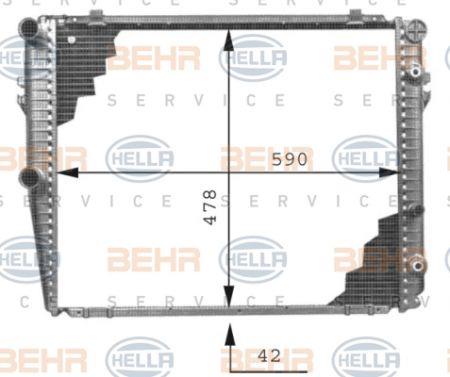 Behr-Hella 8MK 376 711-381 Radiator, engine cooling 8MK376711381
