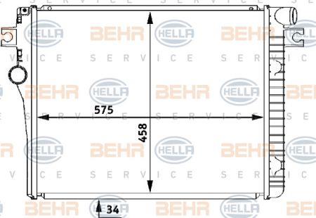 Behr-Hella 8MK 376 711-411 Radiator, engine cooling 8MK376711411